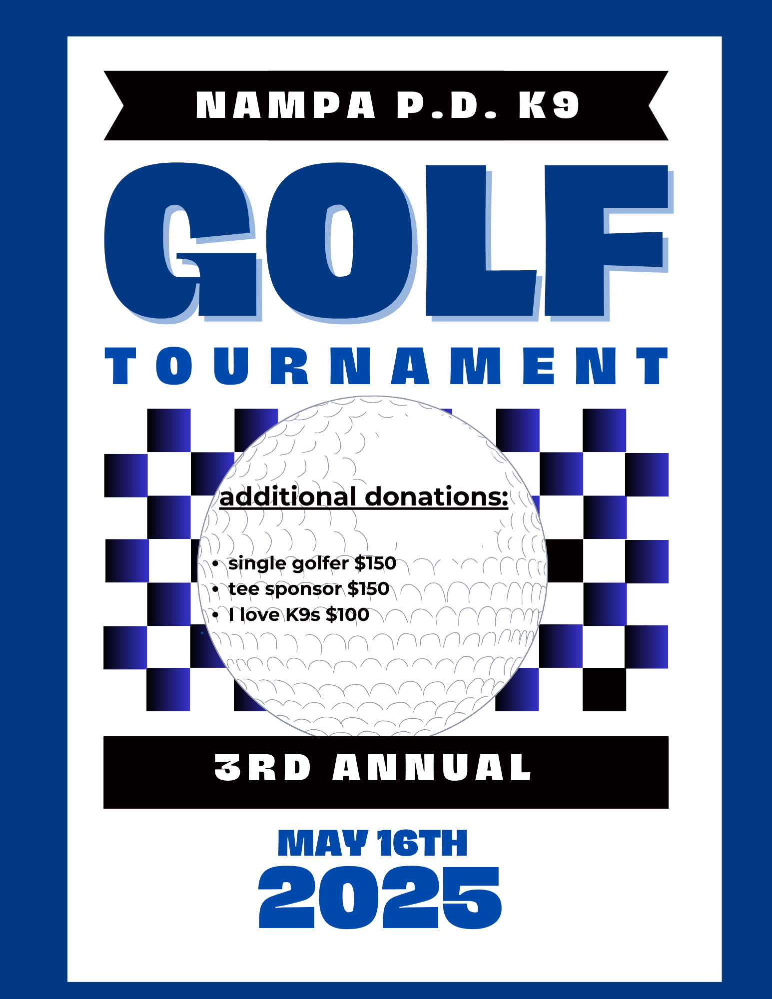 3rd Annual Nampa PD K9 Golf Tournament - Default Image of I Love K9's