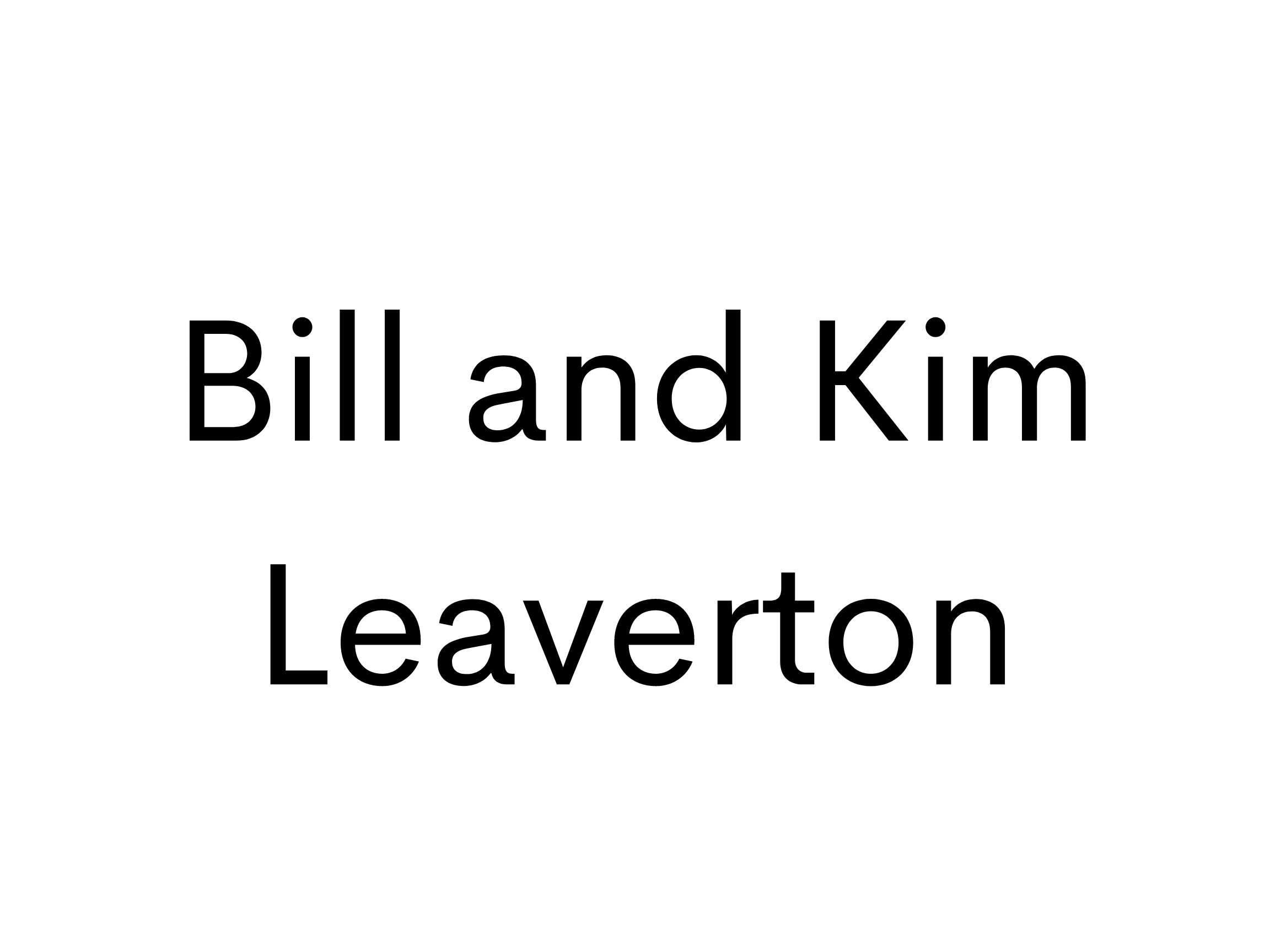 Bill & Kim Leaverton